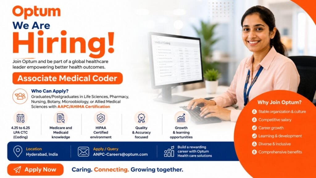Optum Hiring 2026: Associate Medical Coder Walk-In & Openings | Hyderabad
