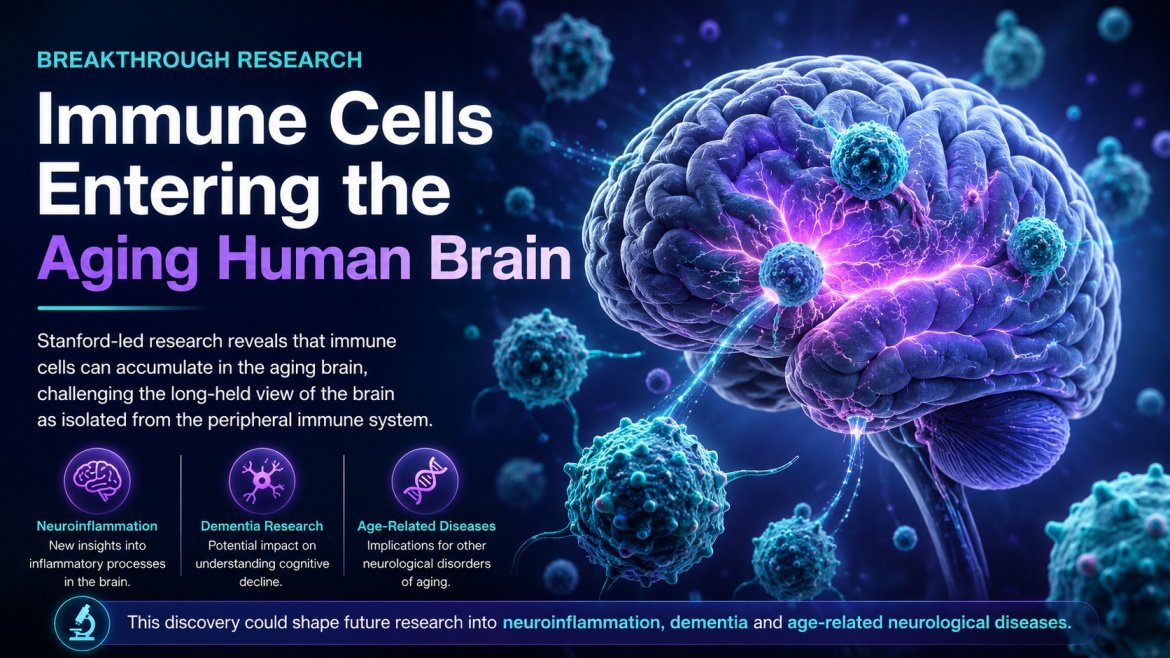 Scientists find immune cells entering the aging human brain - neuroscience research 2026