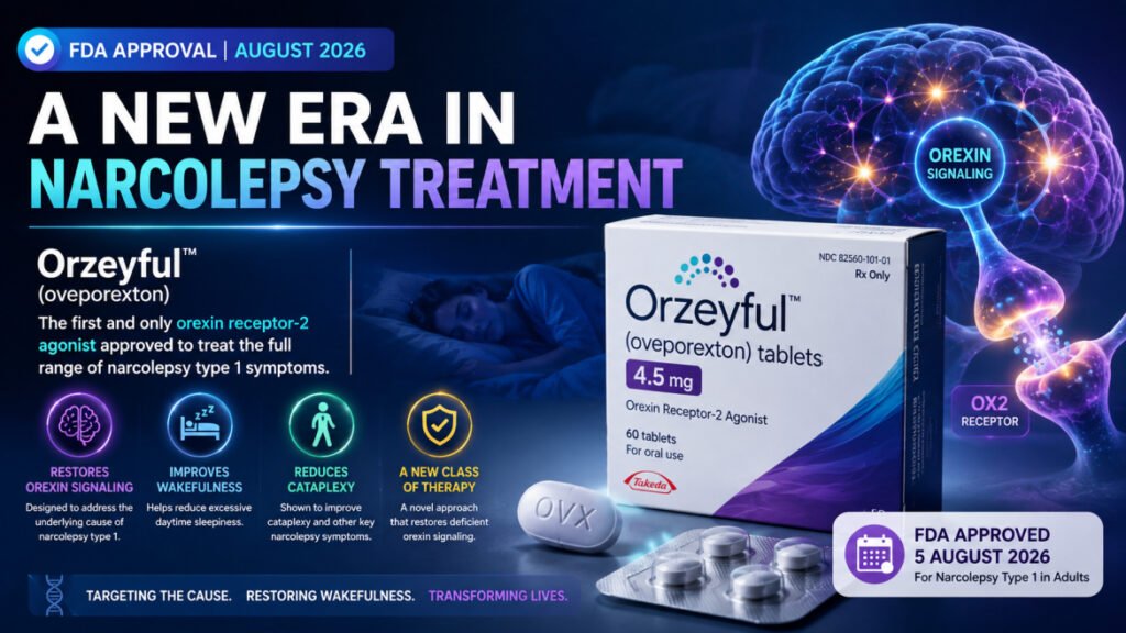 FDA Approves Orzeyful (Oveporexton) for Narcolepsy Type 1 | New Orexin Therapy August 2026
